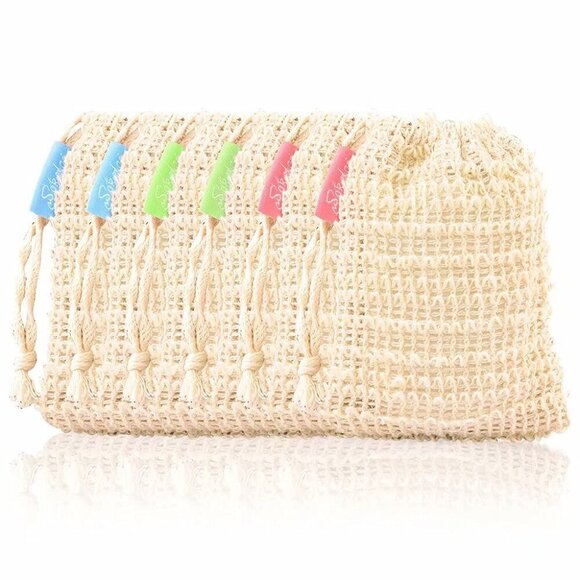 Bar Soap Saver Bags 6 Pieces, Shampoo & Conditioner Bar Holder for Preserve Soap - Picture 1 of 7